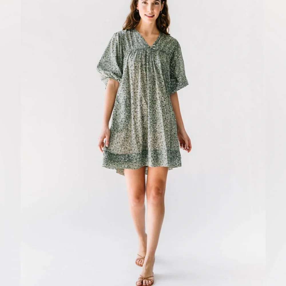 Mirth Belem Dress in Mint Field Flower - Picture 1 of 14